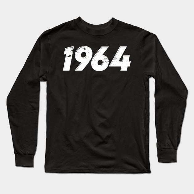 1964 - Vintage Grunge Effect Long Sleeve T-Shirt by j.adevelyn